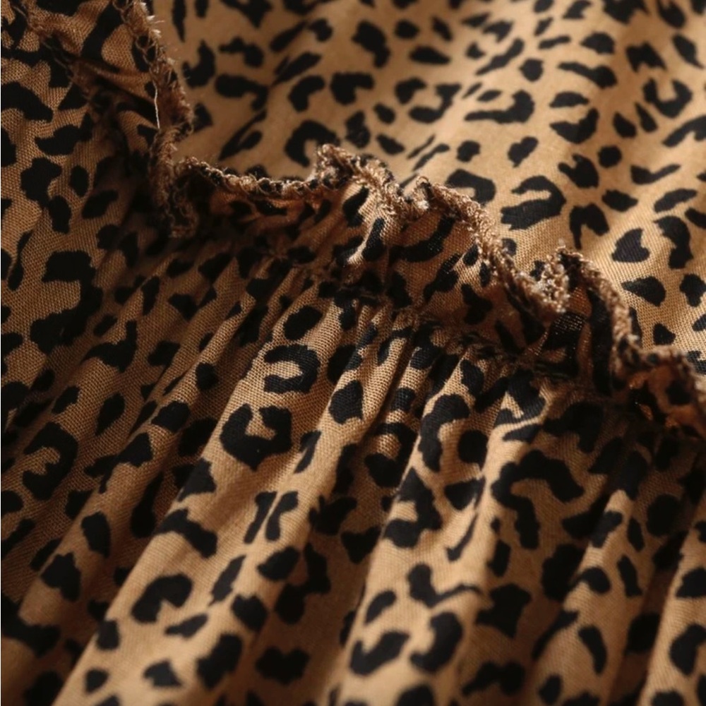 Leopard Print Tiered Dress - Picture 3 of 9